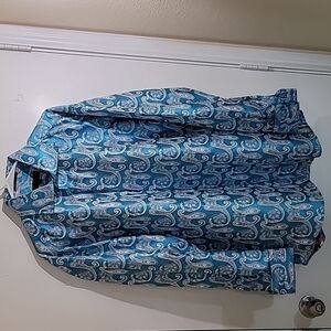 Leonardi Men's Longsleeve Paisley Button Down Shirt Size XL